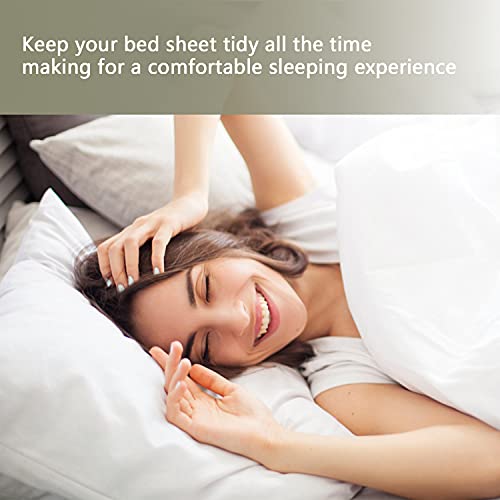 Astini Sheet Fasteners Adjustable Elastic Bed Sheet Holder Straps For Full,Queen,King Twin Bed,6 Way Cross Sheet Clips Suspenders Band,Fitted Round And Square Mattresses.(White) #TOP5