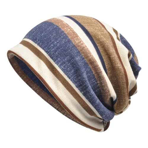 Image of Youstylo Men's Women's Slouchy Blended Cotton Summer Winter Beanie Skull Multicolor Cap - SB3036 (Free Size)