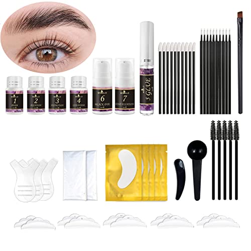 2 in 1 Lash Lift Kit y Brow Lamination Kit, Kit de Elevación de Pestañas, Kit de Laminación de Cejas, Semipermanente Suministros de Salón de Bricolaje Para Tratamientos de Belleza