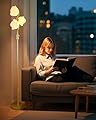 Lightdot Gold Flower Floor Lamp Stepless Dimmable Modern Mid Century Standing Lamp Floral 3-Light Floor Lamps with 3000K G9 Bulbs Sturdy Metal Base Tall Lamps for Living Room Bedroom Home Office