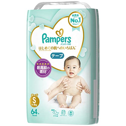 Pampers cinta de pañales 64 hojas por primera vez en la piel S (4-8kg)