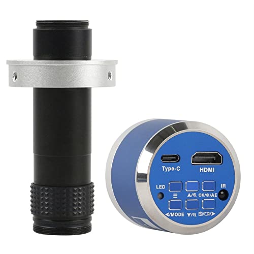 顕微鏡観察 顕微鏡カメラ UHD 12MP 4K 1080P HDMI 産業用デジタル C マウント顕微鏡カメラ 電話 PCB はんだ修理 ビデオレコーダー 電子拡大鏡に適合(With 120x lens)