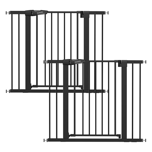 Image of Babelio 26-40 inch Pressure Mounted Baby Gate for Stairs, PressGuard Dog Gate