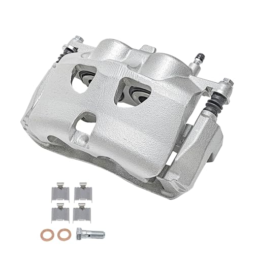Image of Detroit Axle - Front Right Brake Caliper for 2010-2011 Ford F-150 Lincoln Mark LT 2010-2021 Expedition Navigator Disc Passenger Side Brake Caliper w /Bracket Replacement