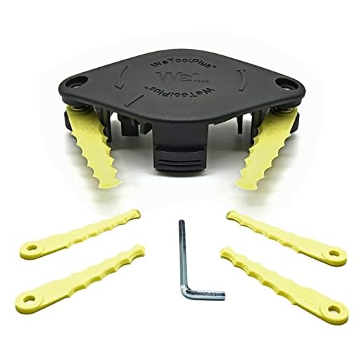 WETOOLPLUS ACFHRL2 Weed Eater Bladed Head Compatible with Ryobi 18V, 24V, and 40V String Trimmers, Fits for RY40210, RY40210A, with 6 Blades Replaceable ryobi Weed Wacker String,WTA0138