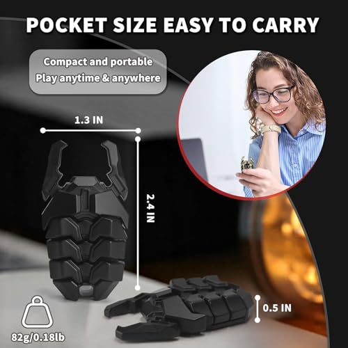 Beetle Fidget Toys Adults, Metal Fidget Toys Fidget Clicker, Creative Beer Bottle Opener, Office Executive Desk Toy for Stress Relief, Anxiety & ADHD, Focus Tool for Men & Women (Black) - Image 6
