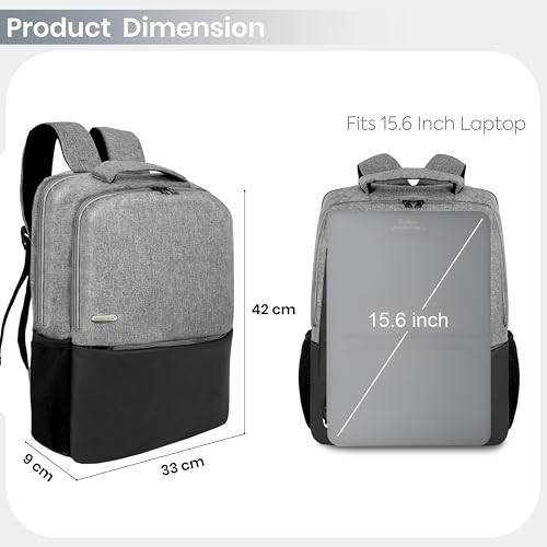 Image of Storite Casual Backpack For Men,2 Main Compartments Front Zipper Pocket & Bottle Holder With Padded Shoulder Strap