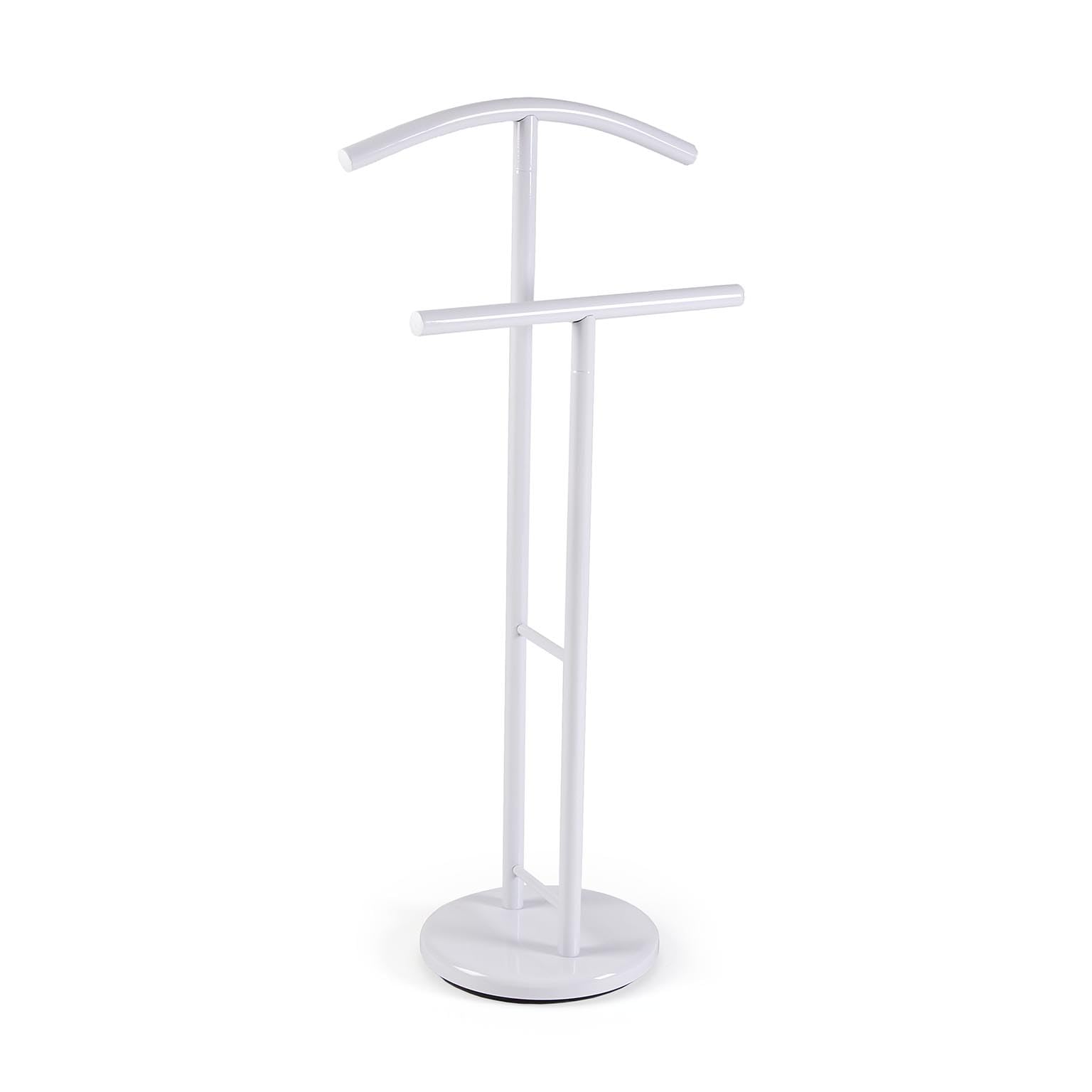 Versa Begna Modern Multifunctional Nightstand with 2 Hangers for Men's or Women's Clothes, Measurements (H x L x W) 100 x 28.5 x 45 cm, Steel, Black