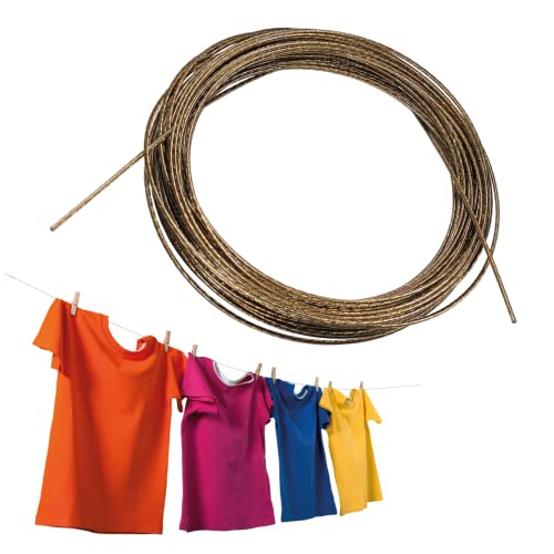 Cantini 20M Plastic Coated Clothesline Cable for Outdoor Use Bronze, Linen, 20 Metri