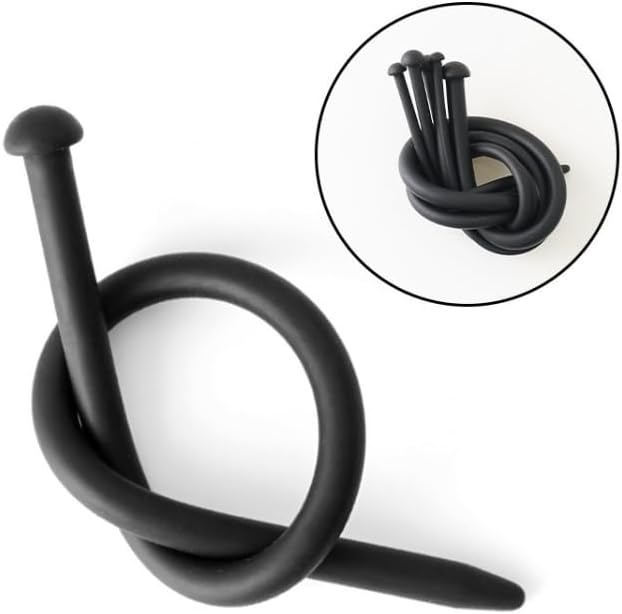 8PCS Silicone Soft Urethra Extra Long Hollow Catheter Urethra Plug Manual Masturbation Orgasm Device for Men 3/4/5/6/7/8/9/10mm (Smooth Surface)