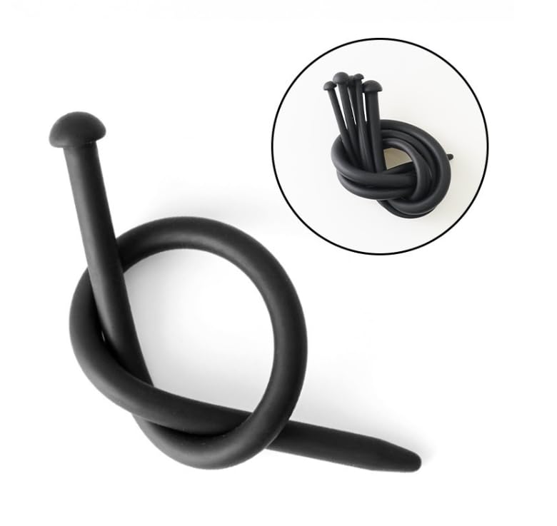 Image of 8PCS Silicone Soft Urethra Extra Long Hollow Catheter Urethra Plug Manual Masturbation Orgasm Device for Men 3 /4 /5 /6 /7 /8 /9 /10mm (Smooth Surface)