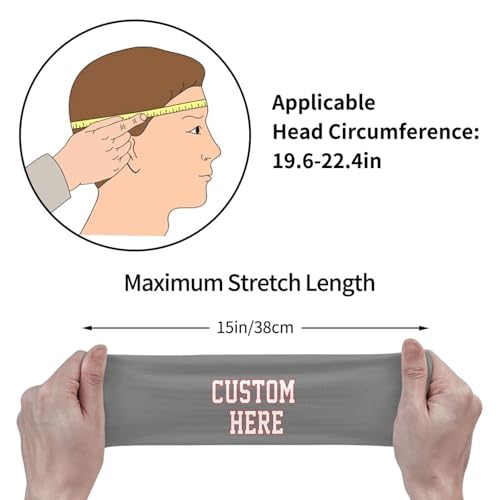 Image of Custom Sports Headband Custom Sweatband Bandana Add Your Image Logo Text Number. Bulk Custom Men Or Women Moisture Wicking Ventilate Elastic Headband