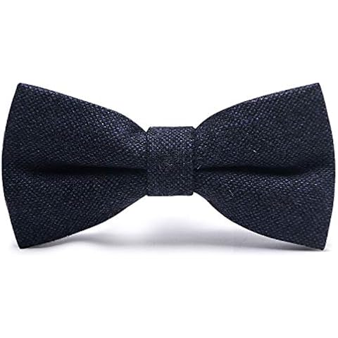 mumusung Men's Woolen Core Solid Bowtie Cover