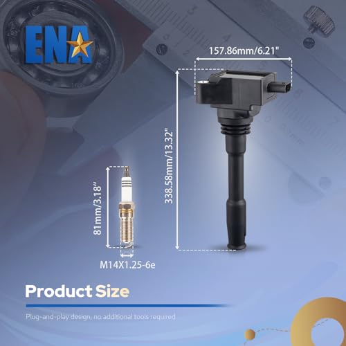ENA Set of 6 Ignition Coil with 6 Iridium Spark Plug Compatible with Ford Lincoln Bronco Edge Explorer F-150 Aviator Nautilus 2019-2023 V6 2.7L 3.0L Replacement for JT4Z12029A KT4Z12029A PB5Z12029A by ENA - Image 8