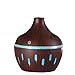 Bryights Humificador 300Ml USB Humidificador Eléctrico 7 Luces Led De Color con Grano De Madera Mini Humidificador De Aire Difusor De Aceite Esencial Niebla para Coche-Patrón Hueco Oscuro