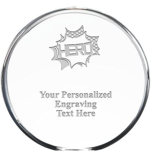 Crown Awards Hero Acrylics - 6" Orbit Acrylic Presentation Award Hero Keepsake, Free Customized Laser Engraving