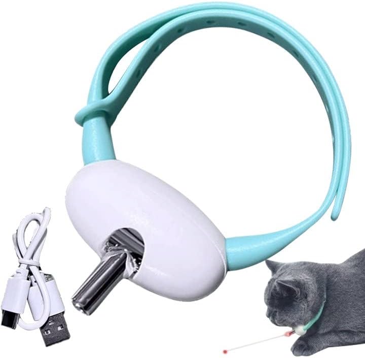 DUCTIAIARY Electric Smart Amusing Collar for Kitten,Interactive Cat Toy,Two Modes USB Rechargeable