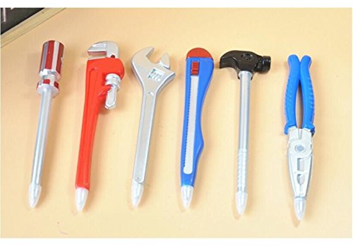 6Pcs A Set Hammer, Screwdriver, Pliers, Wrenches Tool Shape Kawaii Cute Random Color Shipping Ball Point Pens For Kids #TOP4