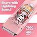 Bikini Trimmer Women Lady Shavers Electric Razor Facial Hair Removal Body Hair Trimmer for Face Legs Underarm Pubic Hair (Light Pink)