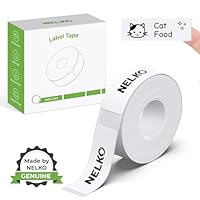 NELKO P21 Etikettenhersteller-Band, angepasstes Etikettendruckpapier, 14 x 40 mm, Standard-laminiertes Büro-Etikettierband-Ersatz, Thermo-Etikettenband für Zuhause, Büro, Schule, 180 Etiketten/Rolle