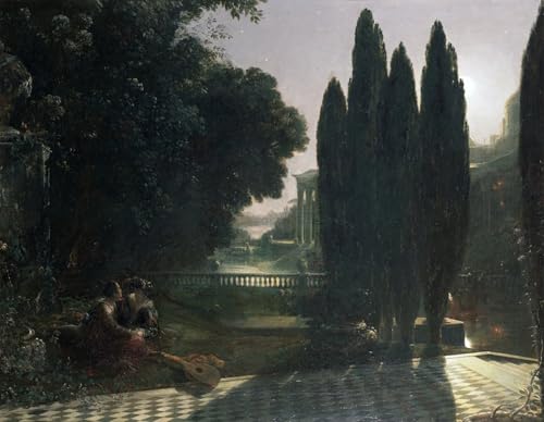 Cuadro de lienzo para salón, pintura decorativa de El mercader de Venecia de Danby 60x90cm
