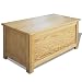Produktbild vidaXL Eiche Holz Aufbewahrungsbox Truhe Kissenbox Auflagenkiste 90x45x45 cm