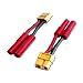 Produktbild VUNIVERSUM 2 Stück Premium Adapter XT60 Stecker Female auf 4mm HXT Buchse 5cm 14AWG Kabel Adapterkabel Hochstrom für Lipo Akku von Mr.Stecker Modellbau®