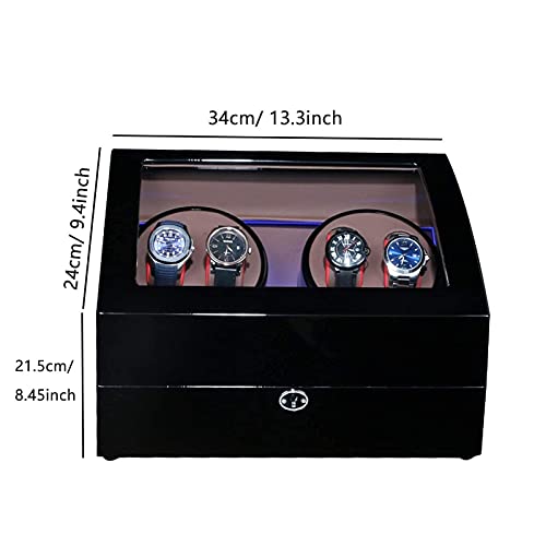 Rotor para relojes automáticos: organizador de lujo para 6 piezas con acabado de pintura de piano 2