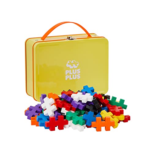 Plus PLUS-PP3274 - Valisette métal Contenant 70 pièces Couleurs Classiques-Jeu de construction-PP3274, PP3274, Basic Big, (Dès 1 an)