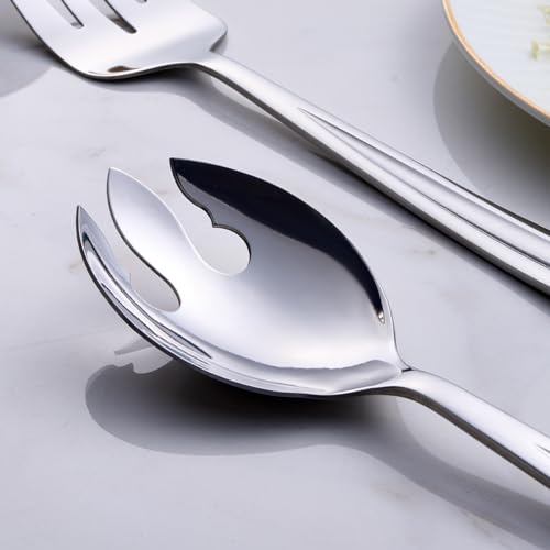 Gogeili GGLS6204SS Salad Server Set, 9.5-Inch Stainless Steel Salad Serving Utensil thumb #3