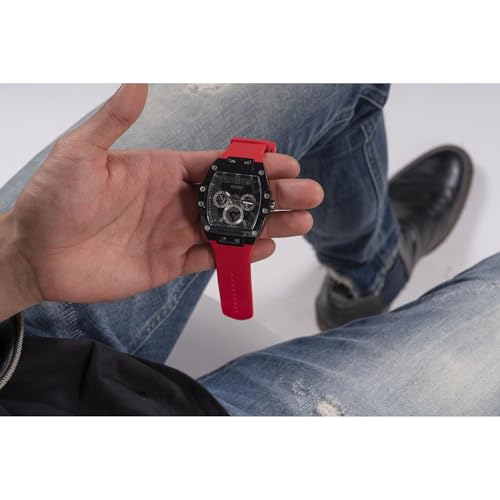 Image of Guess Men's GW0G Series| Analog Trend Watch| Polycarbonate Case| Silicone Bracelet | 50M Water Resistance