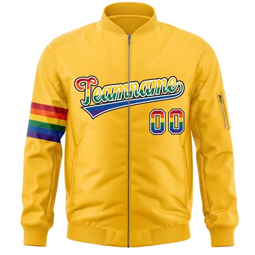 KXK Custom Bomber Jacket Lightweight Casual Full Zip Windbreaker Personalized Stitched Name Number...