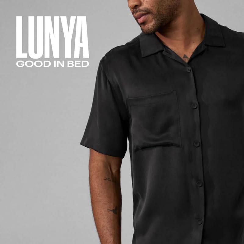 Lunya Men's Washable Silk Pajama Short Set - Versatile Silk Sleep Set - Multiple Color Options - Size S-XXL2