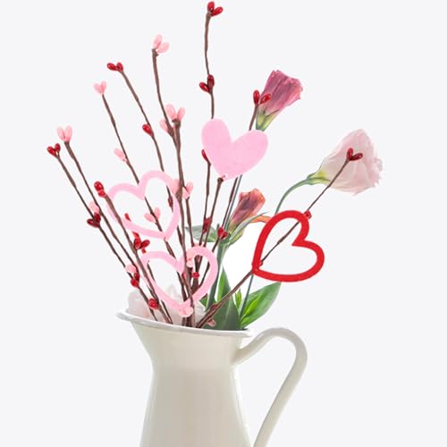 Fleurs artificielles de cœur pour Saint-Valentin et centre de table romantique