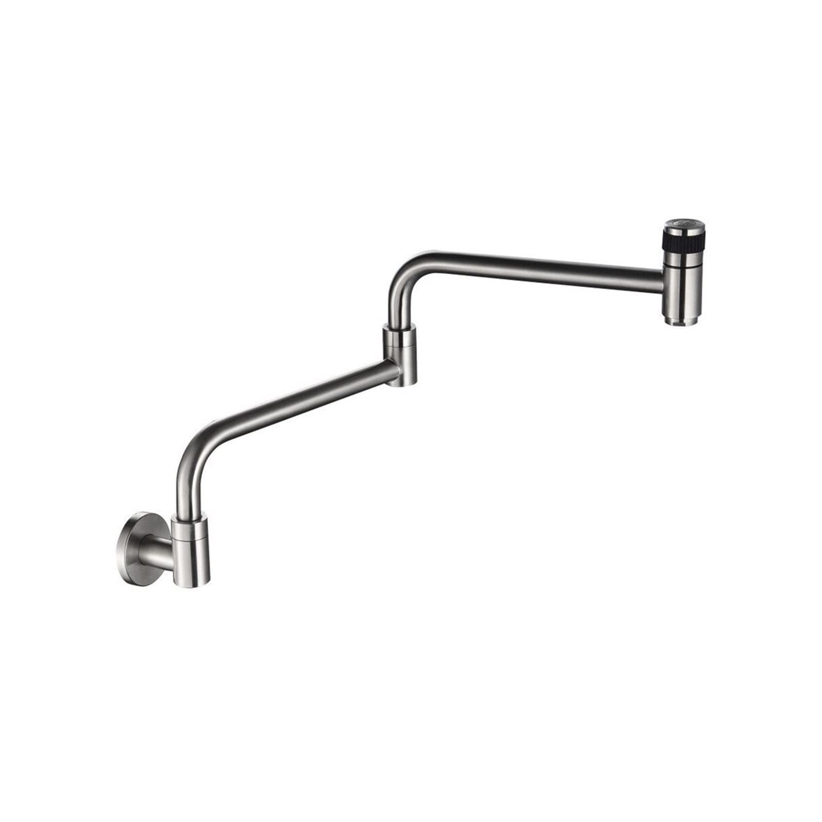 Llenador de ollas de Montaje en Pared Grifo Plegable, De Cocina Alargamiento, Cabezal Mesa, Lavabo, Enfriamiento Único Giratorio Largo for El Hogar, Tipo Pared Universal(Wire Drawing-01)