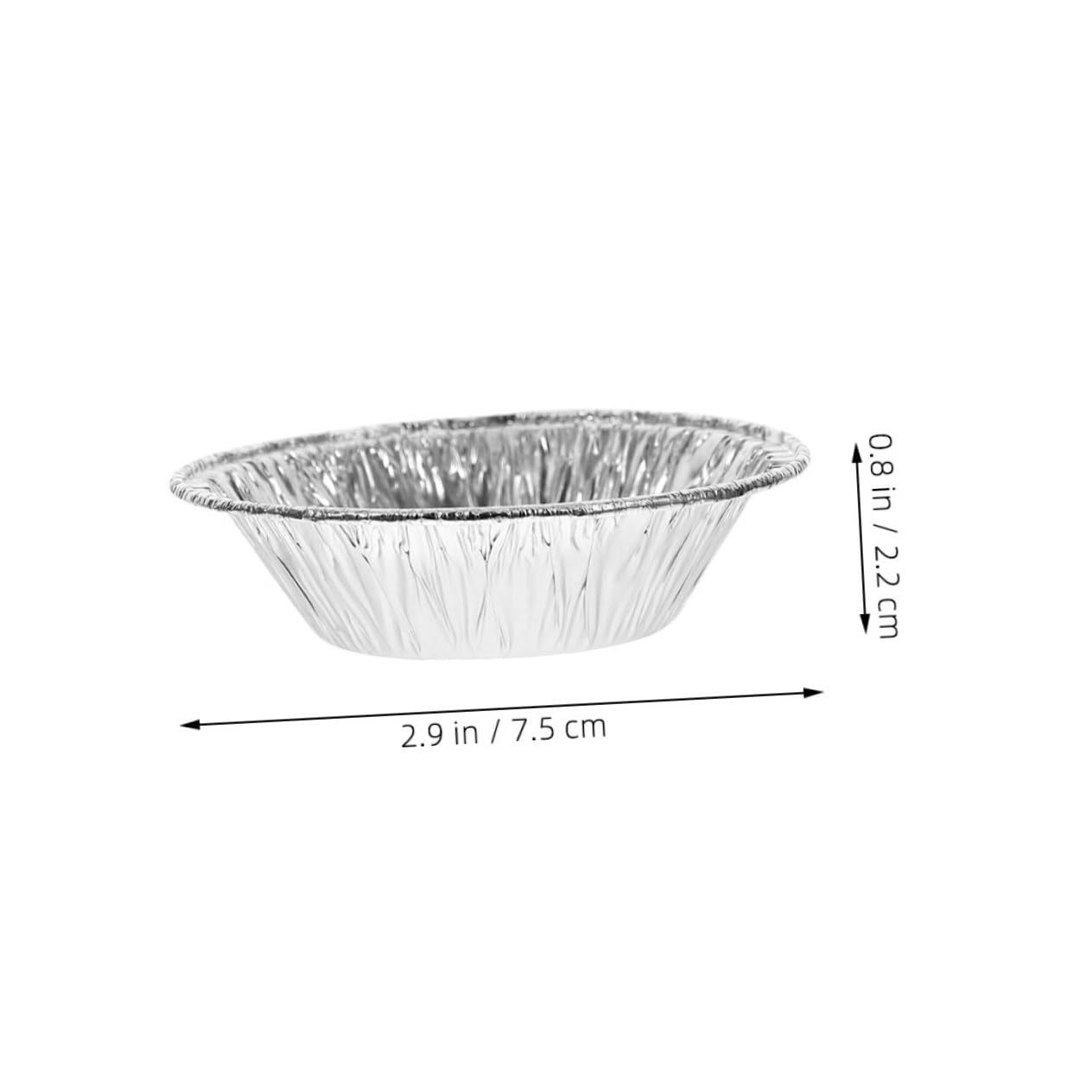 Toyvian 600 Pezzi Stampi in Alluminio per Crostatine Teglie Resistenti Alte Temperature per Uova Tart Muffin e Dolci Usa e Getta per Forni Casa e Professionali