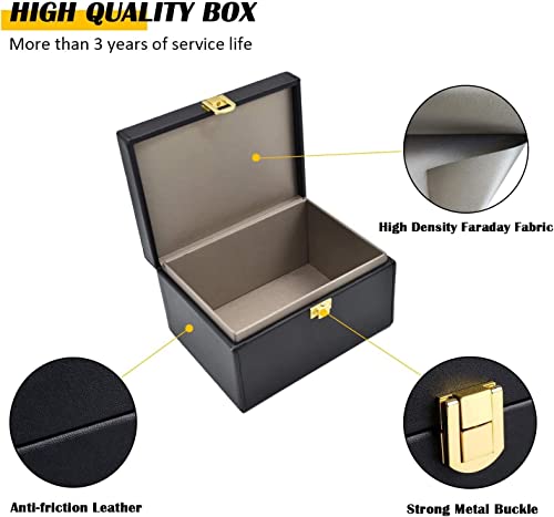 Faraday Key Fob Protector Box, Rfid Signal Blocking Box, Faraday Box Signal Blocking Shielding Box For Car Key (L) #TOP4