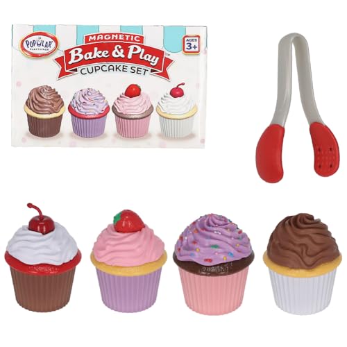 Popular Playthings Magnetic Bake & Play Cupcakes Set Classic