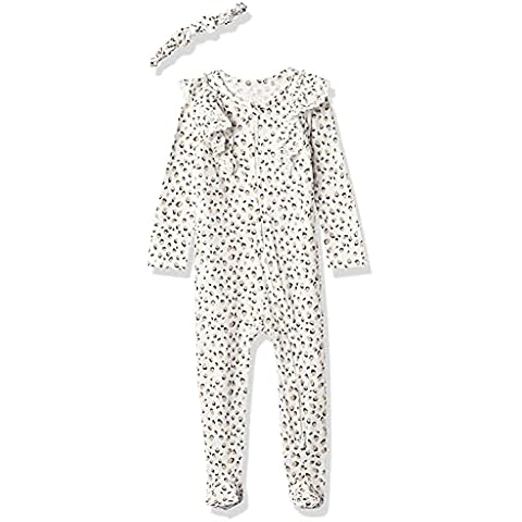 Jessica Simpson Baby L/S Zip Footie N Headband Toddler, Leopard, 9 Months Cover