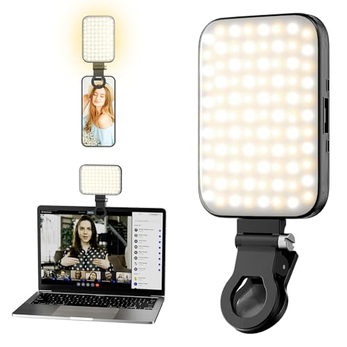 Selfie Light – Rechargeable Phone Light Clip with Digital Display,