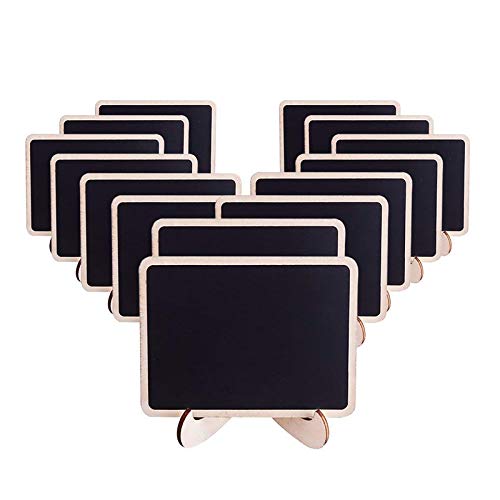 AUSTOR 14 PCS Mini Chalkboard Place Cards with Stand for Wedding, Parties, Table Top Numbers, Food Signs and Decorating Signs