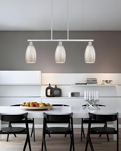 Image of 2 Pack 4.65 Inch Handblow Art Off White Glass Lamp Shade Pendant Ceiling Chandelier Wall Sconce Light Replacement Oval Glass Shade Fixture