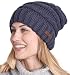 Slouchy Cable Knit Cuff Beanie by Brook + Bay - Stay Warm & Stylish this Winter - Chunky, Oversized Slouch Beanie Hats for Women & Men - Serious Beanies for Serious Style
