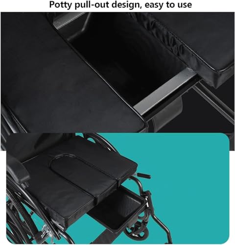Transport-Wheelchair-Wheelchair-Carbon-Steel-Transportation-Wheelchair-with-Handbrake-Mobility-Scooter-Adjustable-Backrest-Can-Load-280-Lbs-Mobility-aids