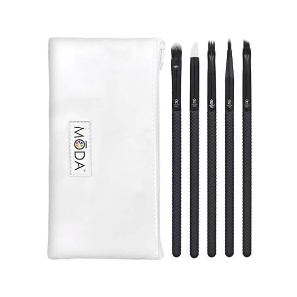 Moda-Royal-Langnickel-BMX-GE6-Make-up-Pinsel-Set-mit-Tasche-inkl-Concealer-Glam-Topper-Wisp-Spitzer-Liner-abgewinkelter-Liner-Schwarz-6-teilig Moda Royal & Langnickel BMX-GE6 Make-up-Pinsel-Set mit Tasche, inkl. Concealer, Glam Topper, Wisp, Spitzer Liner…