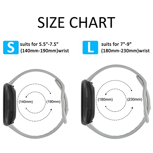 Image of Meliya Soft Strap for Fitbit Versa 4 / Versa 3 / Sense 2 / Sense(Watch Not Included), Flexible Premium Elastomer TPU Adjustable Watch Straps, Sport Replacement Band for Women Men
