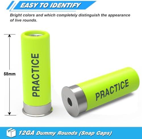 Artemis Snap Caps Training Dummy Rounds Reusable Multiple Styles with Close to Real Weight for Dry Fire Practice Safe Loading Firing Malfunction Clearing Trigger Control Alternate view