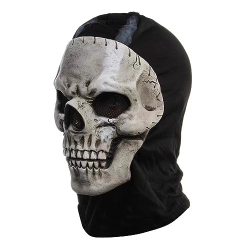 Kuberas Ghost Mask Skull Skeleton Ski Latex Mask Cod Mw2 Full Face Mask Halloween Cosplay Costume Props For Adults thumb #1