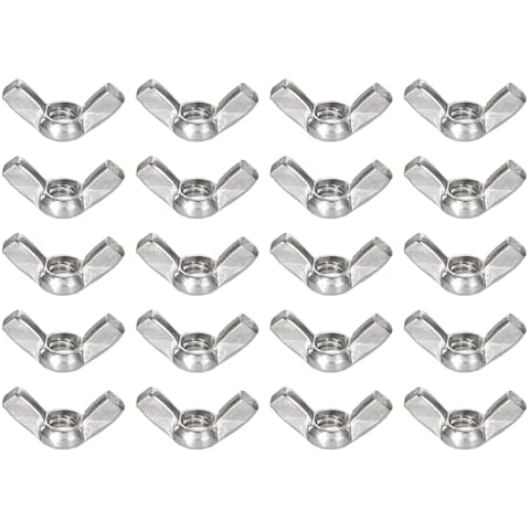 sourcing map M4x0.7mm Wing Nuts, 40 Pcs Cover