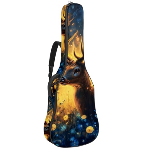 Sac à dos guitare acoustique 109 cm étui souple tissu Oxford imperméable avec poches